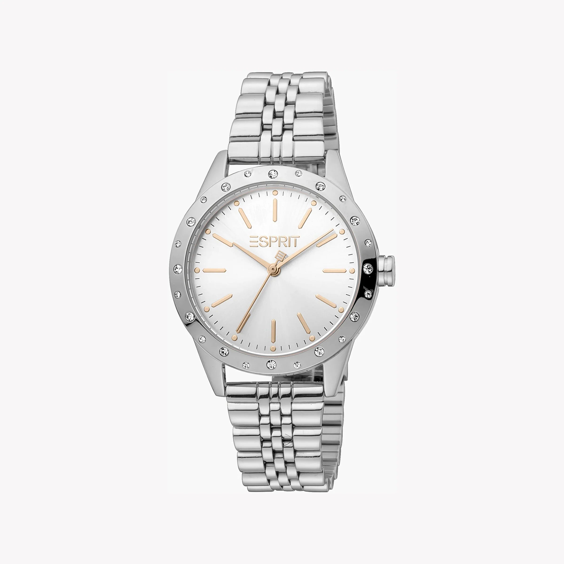 Elegant Women’s Silver Stainless Steel Watch – 34mm-0
